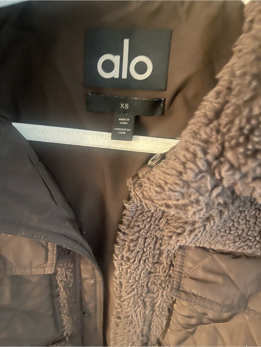 Alo Yoga Espresso Sherpa Edge Shacket Oversize  Size XS - Picture 8 of 8